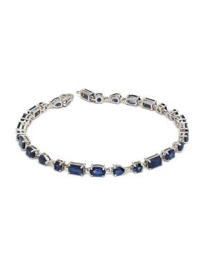 Celestial Mix-Cut Sapphire 14K (Custom) White Gold Bracelet